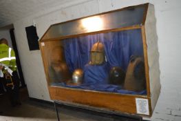 Oak Glazed Display Cabinet with Illumination