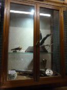 Johnstone Collection: Antique Glazed Oak Display Cabinet (Contents not Included)