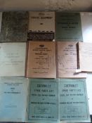 Ten WWII Military Vehicle Parts and Maintenance Manuals and Pamphlets