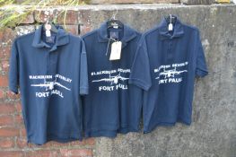 Three Navy Blue Fort Paull Shirts Size: S