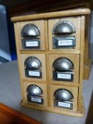 Small Set of Six Spice Drawers