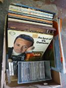 Box of LPs, CDs and Cassettes