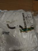 *10 White Polo Shirts with Embroidered Motifs (Various Sizes)