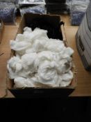 *Box Containing Black & White Stitch-On Lace Collars and Decorative Floral