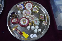 Pin Boxes, Miniature Plates, Thimbles, etc.