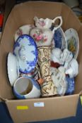 Pottery Items; Jugs, Plates, Ornaments, etc.