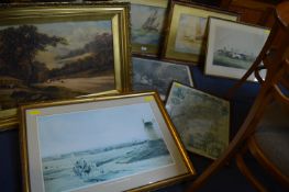 Framed Pictures and Prints, Watercolours, Oils, et