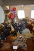 Carved Figure of a Cockerel