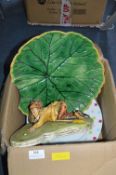 Novelty Golfer Cabbage Plate (AF) etc.