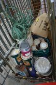 Cage Lot of Fence Paint, etc.