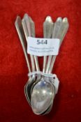 Six Hallmarked Sterling Silver Teaspoons ~88g tota