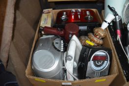 Electrical Items; Clock Radios, Toaster, Hairdryer