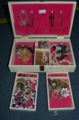 Jewellery Box and Contents of Costume Jewellery