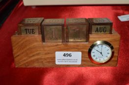 Retro Wooden Desk Calendar