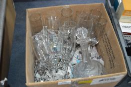 Decanter and Champagne Flutes