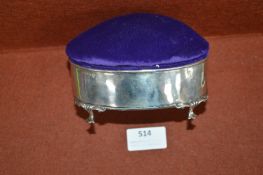 Hallmarked Sterling Silver Jewellery Box with Velv