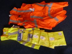 Nine Hi-Vis Vests (Various Colours & Sizes)