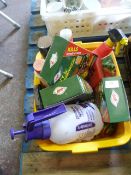 Bowl of Garden Spray, Weed Killer, etc.