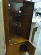 Turnidge Solid Wood Corner Unit with Smoked Glass