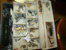Small Plastic Toolbox and Contents