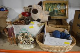 Toy Animals, Wicker Basket, Ornaments, etc.