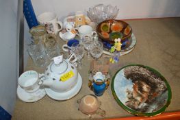 Collection of Glasses, Pottery and Decorative Plat