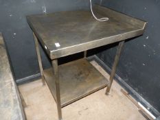 Stainless Steel Table with Shelf 27.5