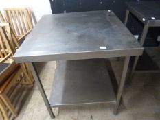 Stainless Steel Table with Shelf 32