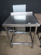 Stainless Steel Table with Shelf 25.5
