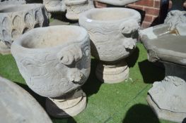 Pair of Large Planters with Peacock Design