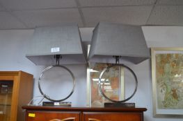 *Steel Halo Table Lamps 2pk