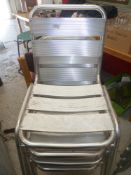 * x4 Stacking chairs very nice condition, ideal for outdoor sitting.
