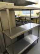 Stainless Steel Three Tier Shelf Unit 140x50x150cm