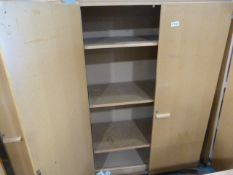 Three Shelf Wood Effect Cupboard 100x150x46cm