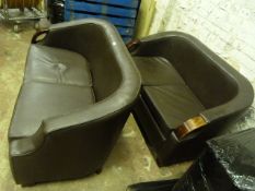 * Two Brown Two Seat Sofas