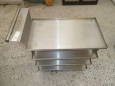 * St Steel 4 tier trolley on castors, very clean condition.