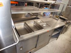 *Blue Seal heated cabinet with heated serve over and built in bainsmarie and storage cupboard on one