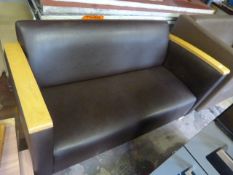 * Brown Two Seat Sofa