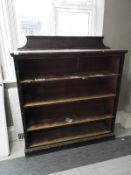 Edwardian Mahogany Open Front Bookcase