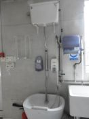 Twyfords Ceramic Bedpan Sluice with High Level Cistern