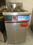 * Bartlett Yeoman twin pan gas fryer, very good condition.