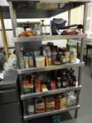 Stainless Steel Five Tier Shelf Unit 90x50x180cm