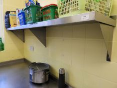 Stainless Steel Wall Mounted Shelf Unit 180x35cm