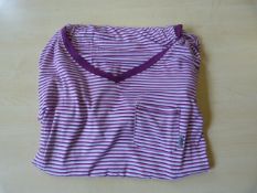 *DKNY Size: S Purple/Pink/White Striped Top