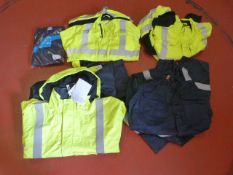 Five Boiler Suits (Various Sizes and Colours)
