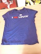 Levi's Blue Crew-Neck Top Size: XL