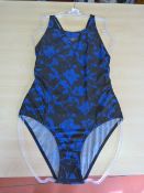 *Speedo Black & Blue One Piece Swimsuit Size: 14-3