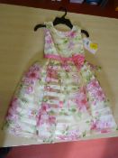 Jona Michelle Child's Yellow Flower Dress Size: 5