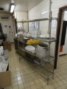 *Craven Stainless Steel Adjustable Four Tier Shelf Unit 150x30x185cm