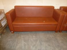 * maroon leather sofa